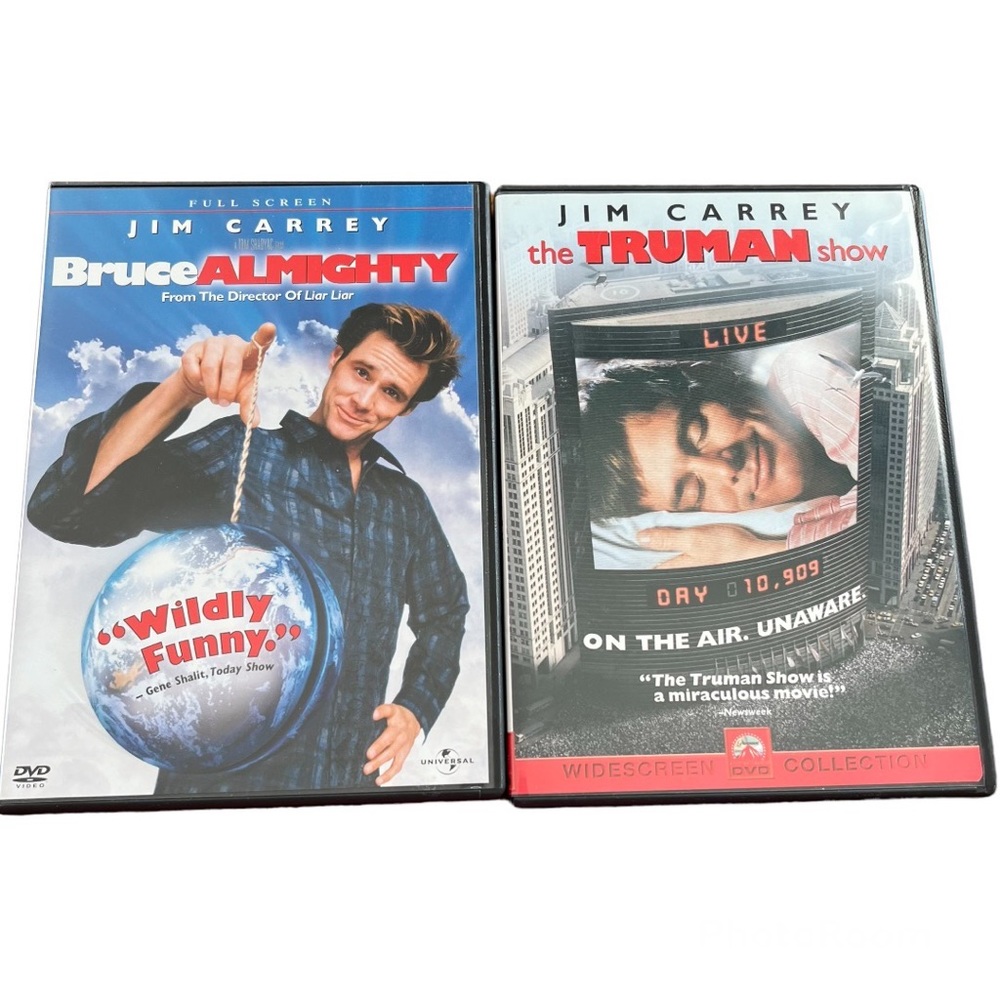 Jim Carrey DVD’s Movies Bruce Almighty and The Truman Show Set of Two